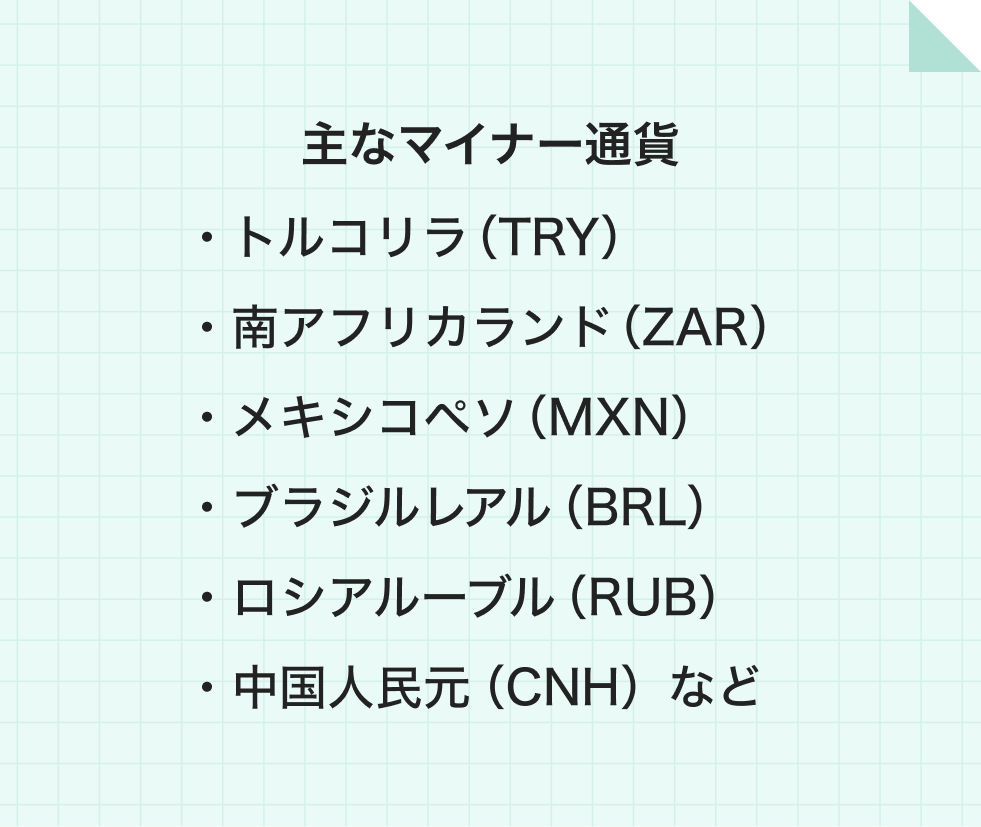 主なマイナー通貨