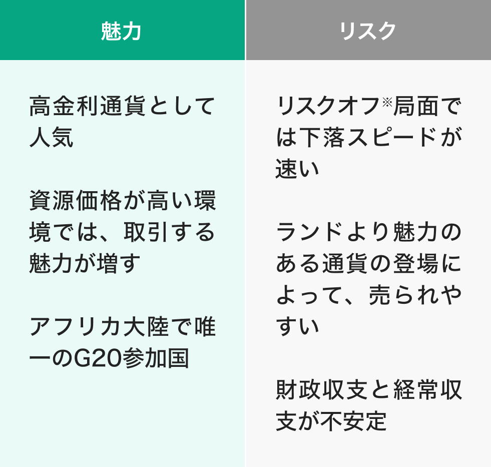 南アフリカランドの魅力・リスク