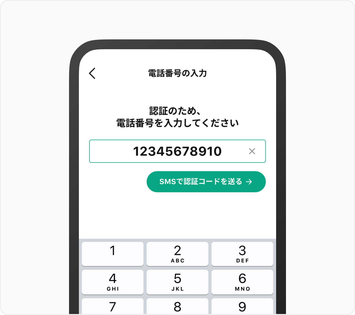 2.電話番号の認証